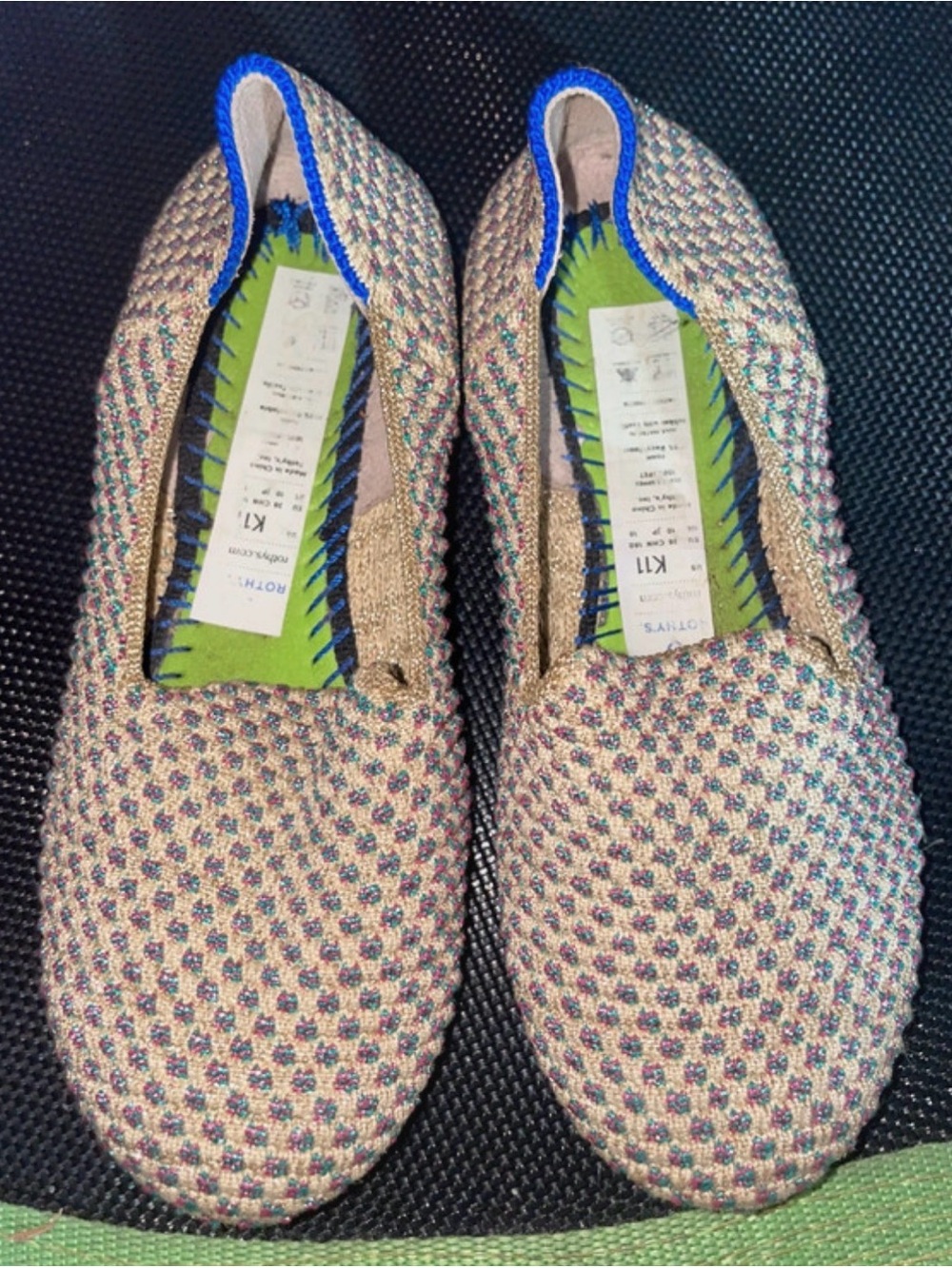 Rothy's Toddler Girls 11 The Round Multi Metallic Limited Edition Slip on Shoes